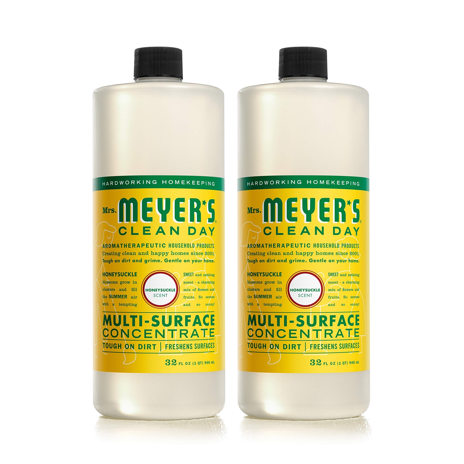 Mrs Meyer’s Clean Day Honeysuckle Multi Surface Cleaner Pack of 2 32 Fl Oz