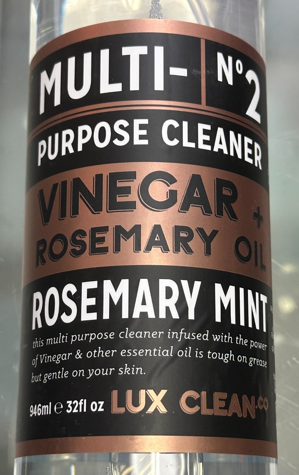 LUX CLEAN ~VINEGAR + ROSEMARY OIL Kitchen Refresher Cleaner ROSEMARY MINT 946ml