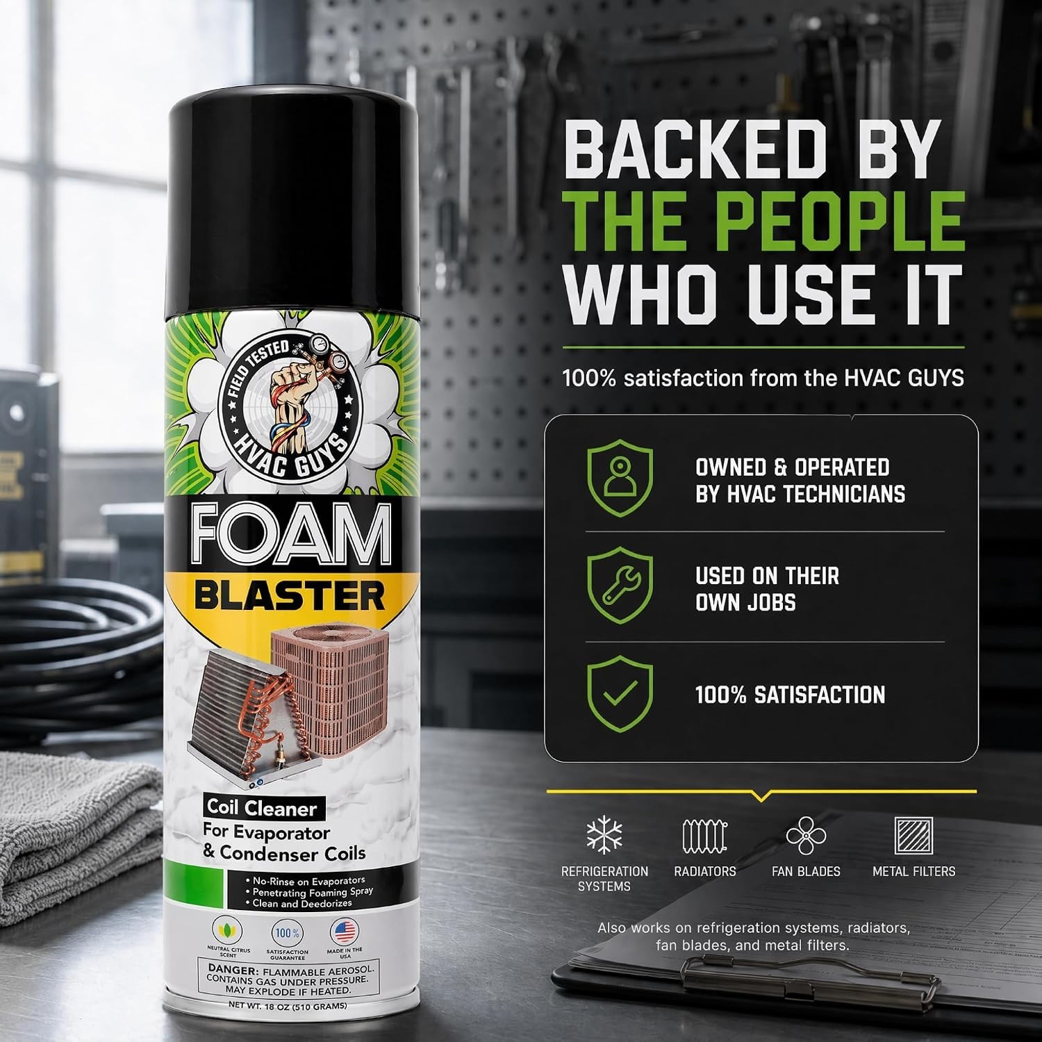 Deep Penetrating AC Coil Cleaner Foam – 6 Pack HVAC Evaporator & Condenser Spray