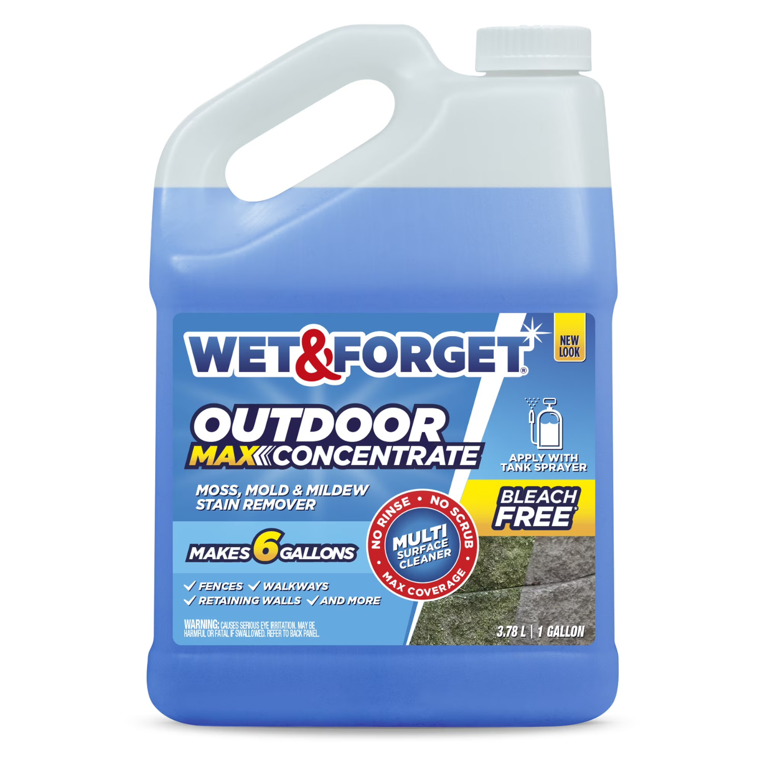 2 Pack Wet & Forget Outdoor Cleaner Concentrate 1 Gallon Moss Mold Mildew