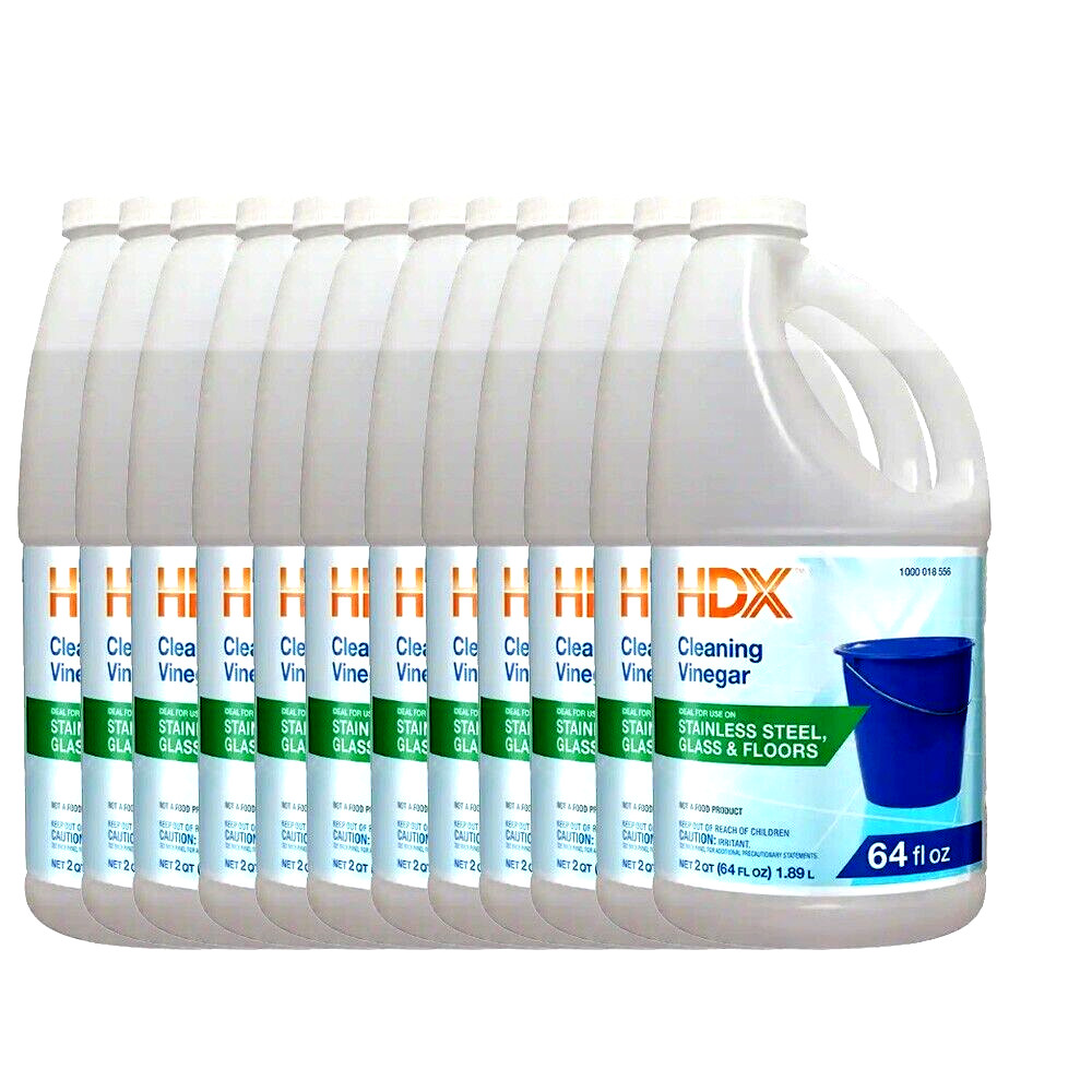 HDX Cleaning Vinegar Ideal For Use On Stainless Steel, Glass & Floors – 12 Pack