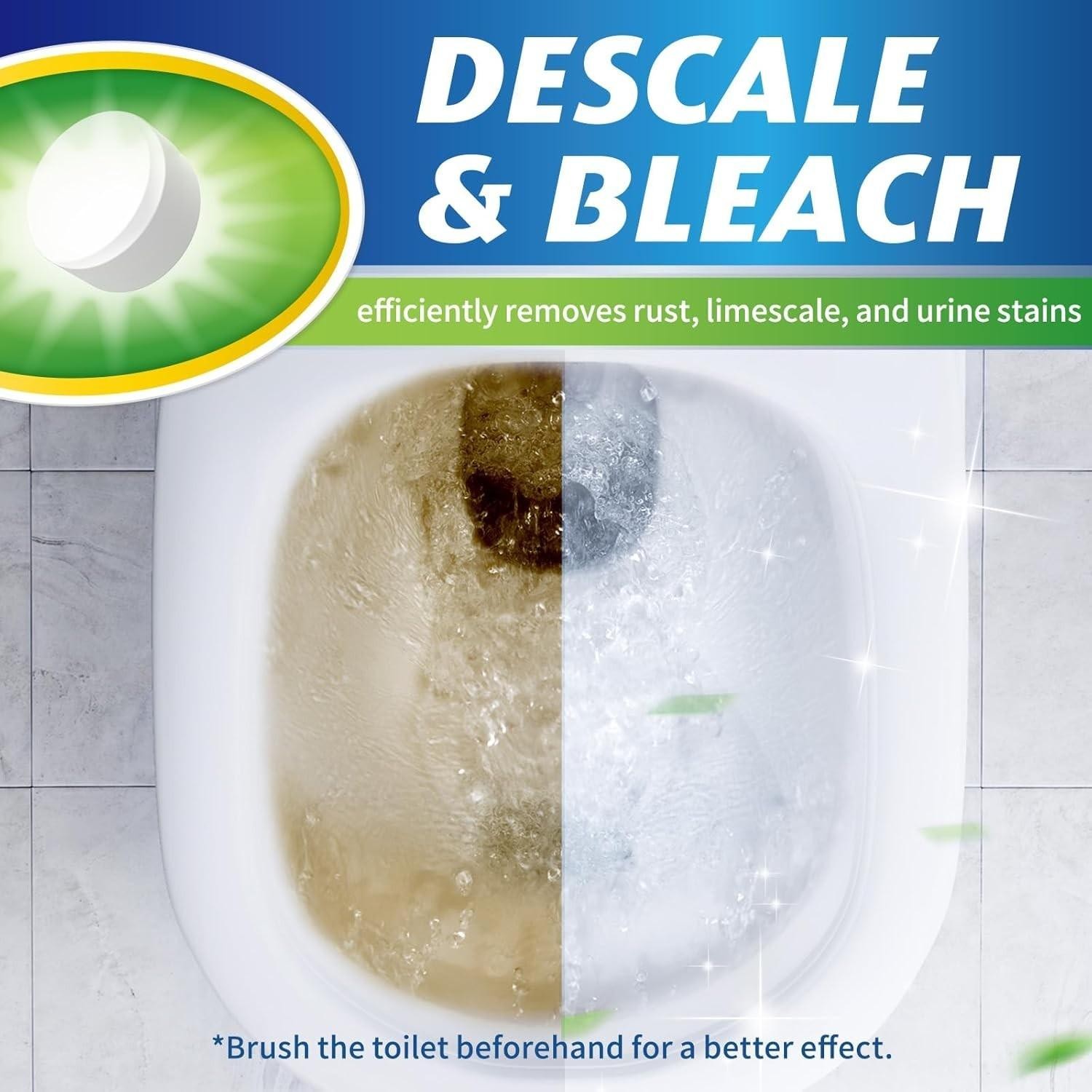 Toilet Bowl Cleaner Tablets 20 Pcs – Automatic Toilet Bowl Cleaners with Bleach,