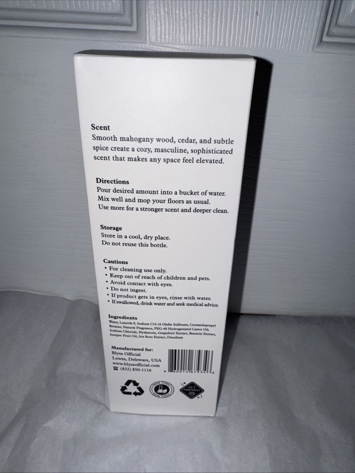 Blyss Mop Soap Imported Mahogany NIB 16.9 Oz 500 ML – NIB