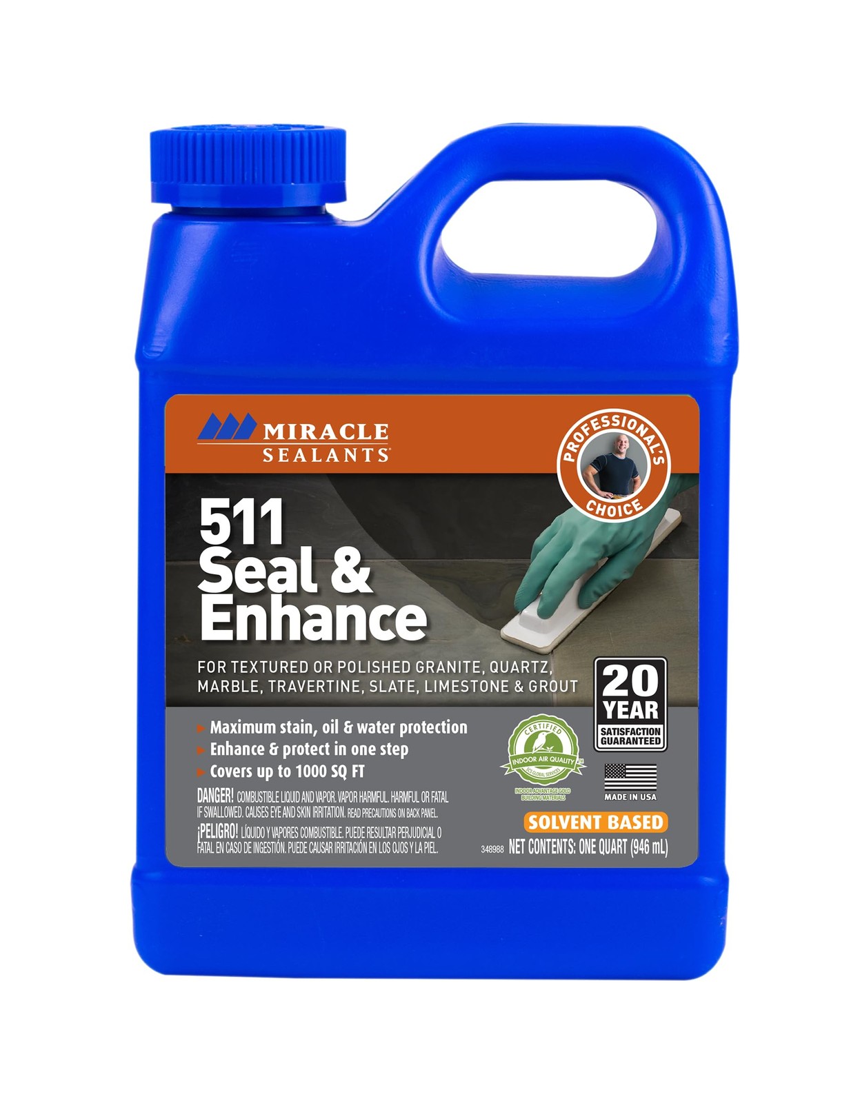 Miracle Sealants SEENQT6 511 Seal & Enhance Color & Gloss Enhancers, Quart, 32 F