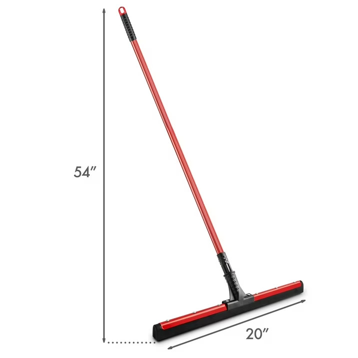 Libman High Power Commercial 20″ Rubber Flex Blade Floor Squeegee Red Steel Hand