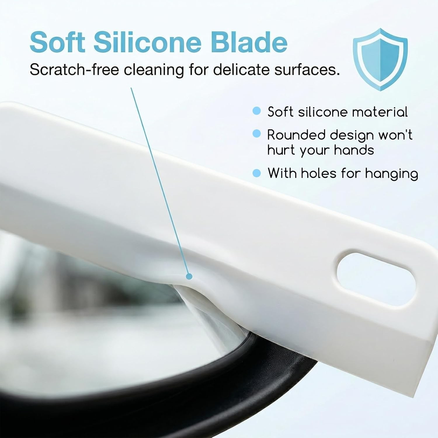 Mini Squeegee for Car, 2 PCS Small Sink Squeegees Soft Rubber Squeegee