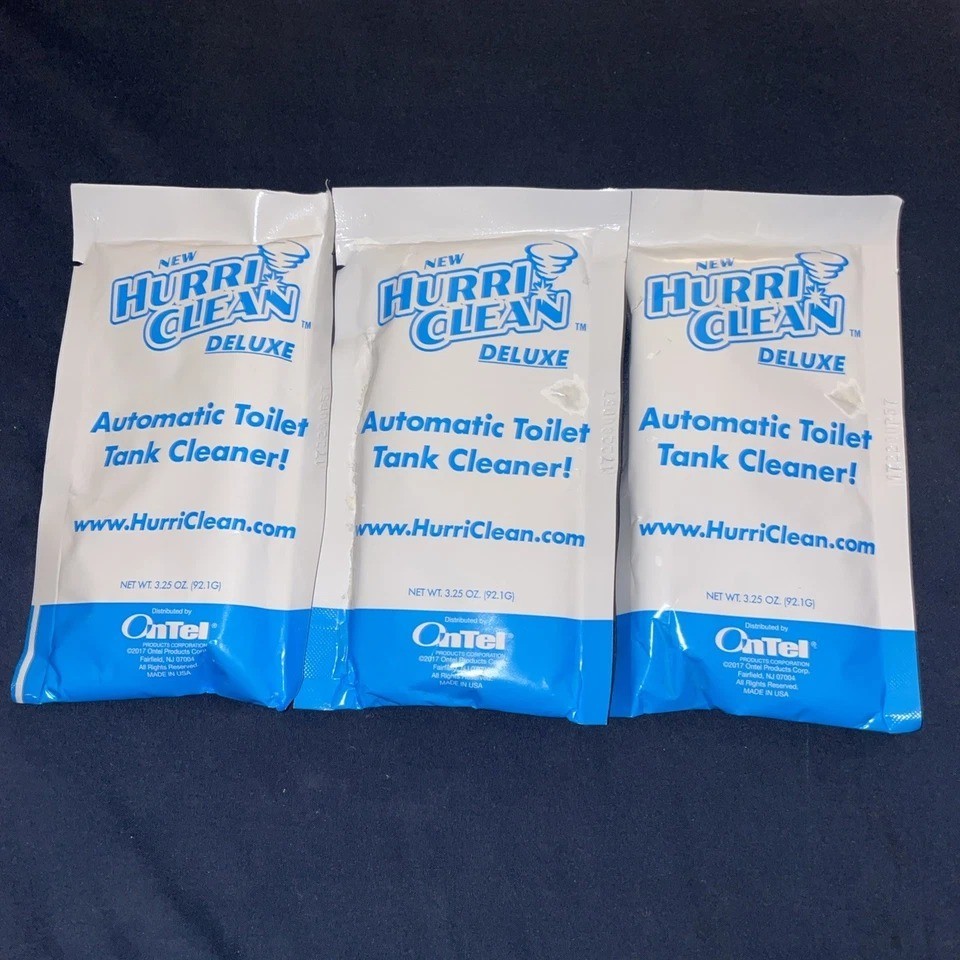 HurriClean Deluxe 3-Pack Automatic Toilet Tank Cleaner 3.25 Oz Each