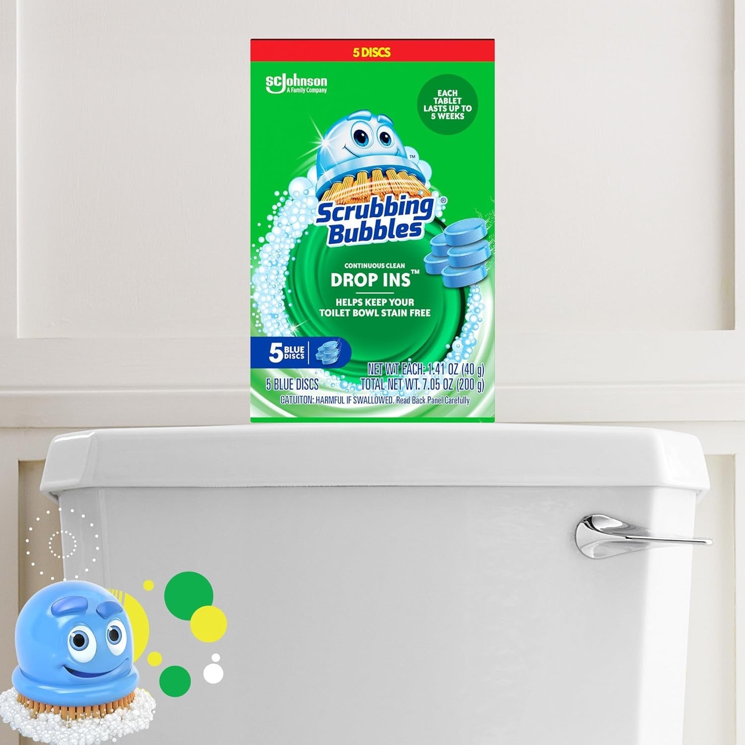 Scrubbing Bubbles Toilet Tablets, Continuous Clean Toilet Drop Ins 5 Count