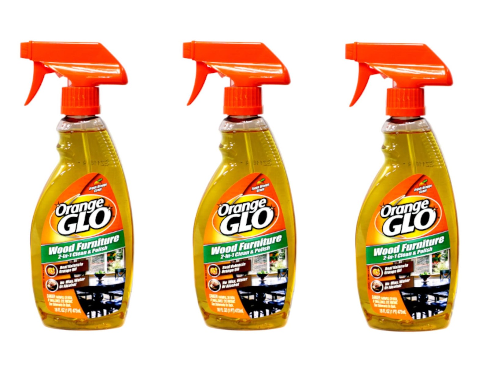 Orange Glo Wood Furniture 2-in-1 Clean & Polish 48 Fl Oz (Pack of 1),