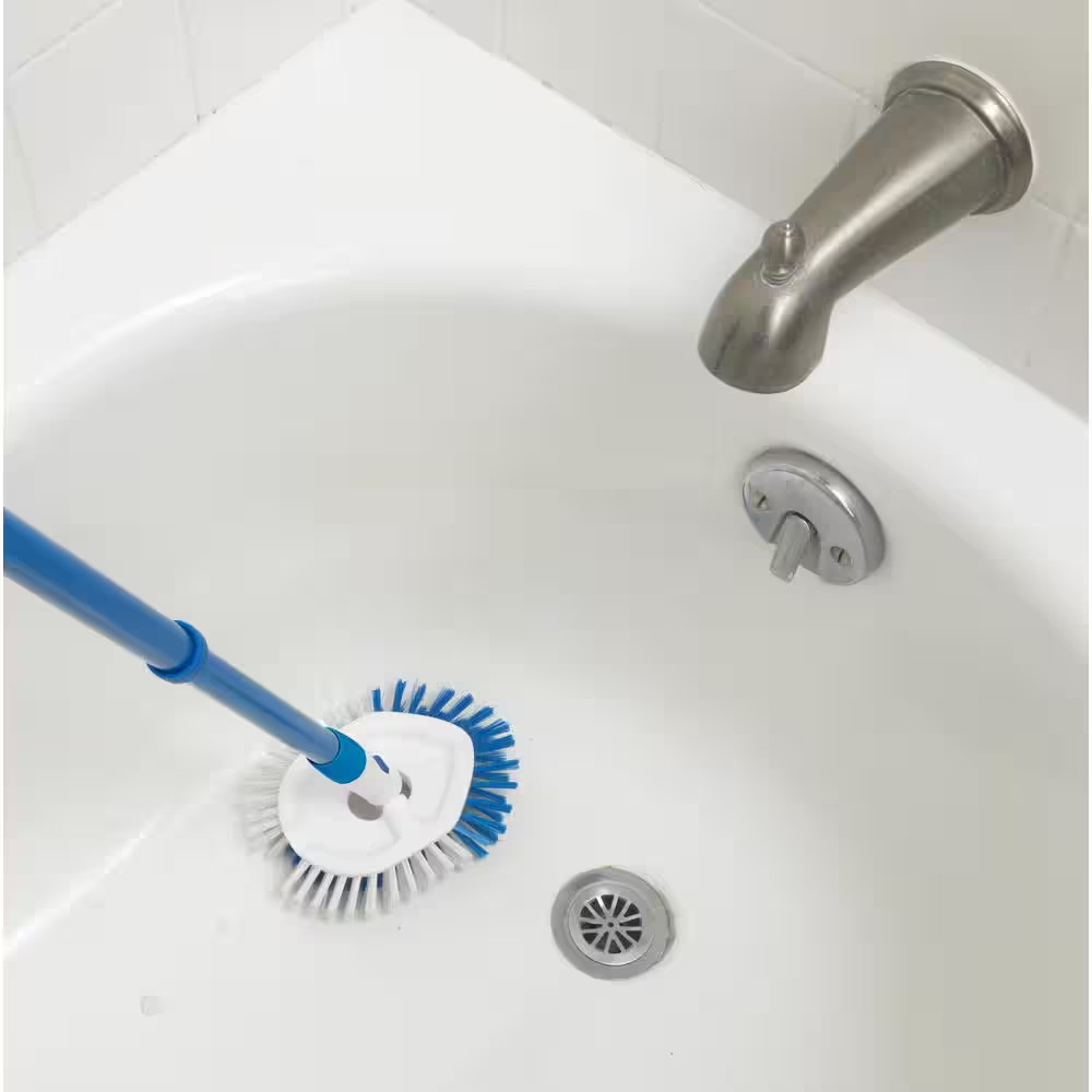 Clorox Tub Tile Scrub Brush Extendable Handle Shower Cleaner Grout Bathroom