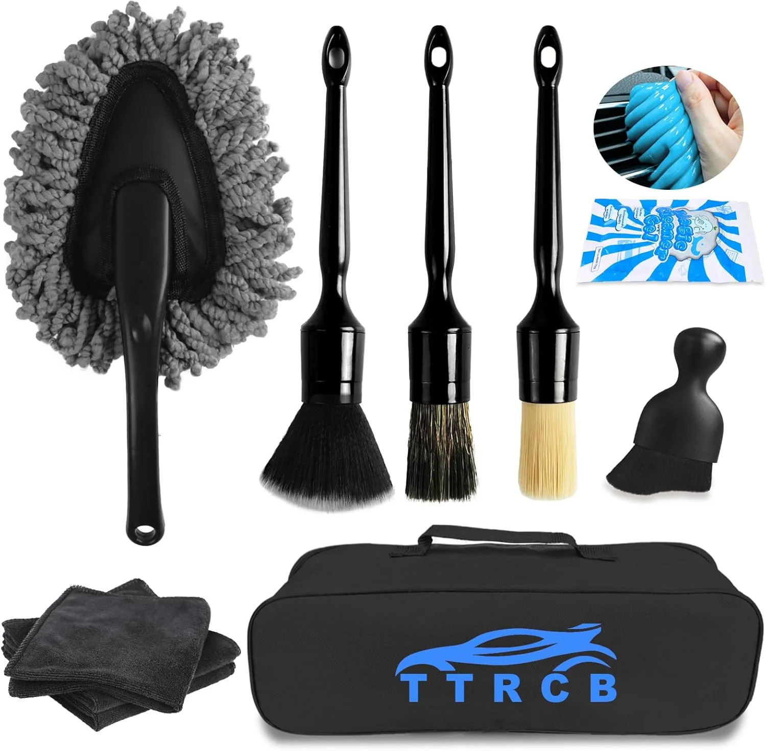 10PCS Car Detailing Cleaning Kit Interior Cleaner, Car Detailing Brushes, Car Du