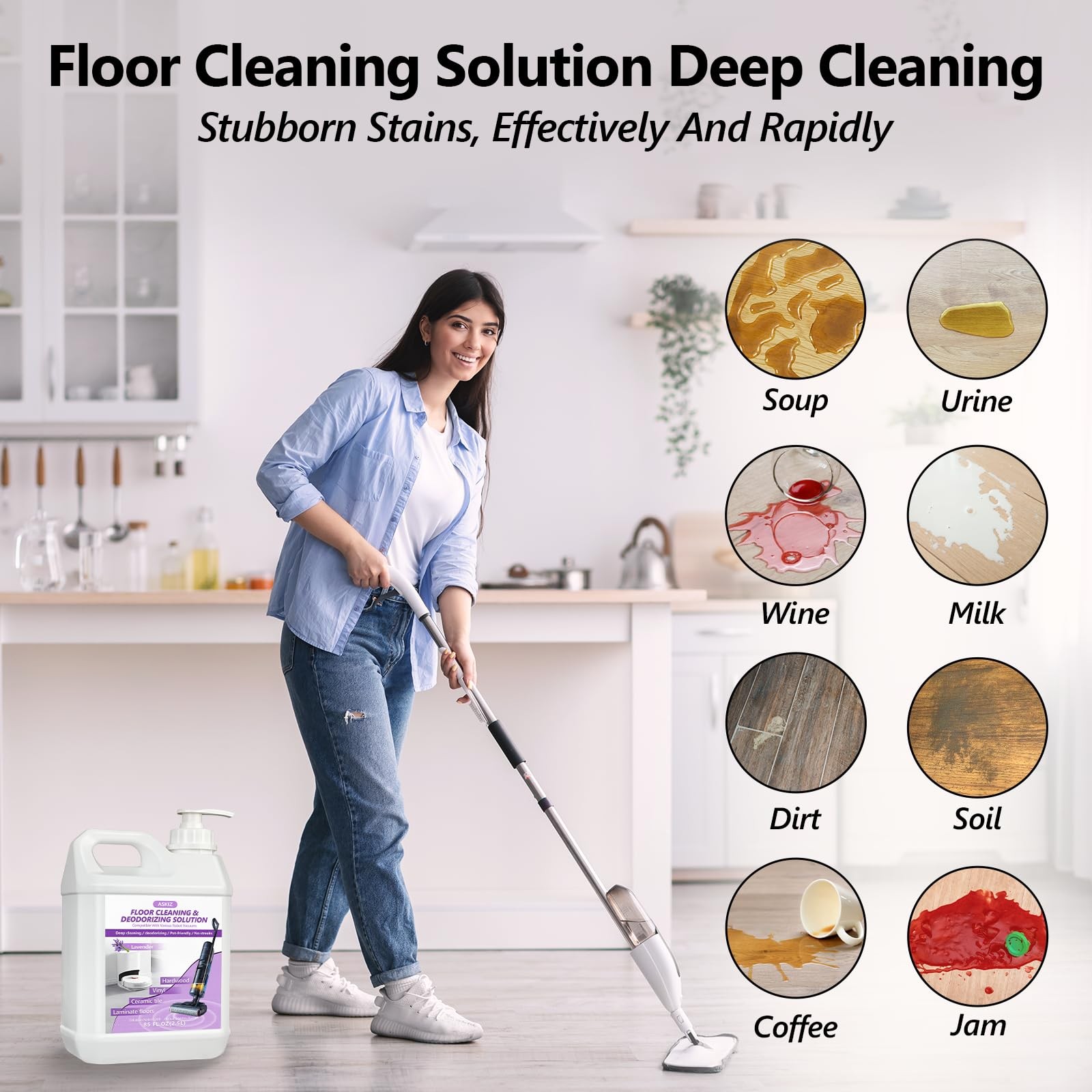 85 FL OZ Floor Cleaning Solution,Floor Cleaner for Mopping with Tineco,Deep C…