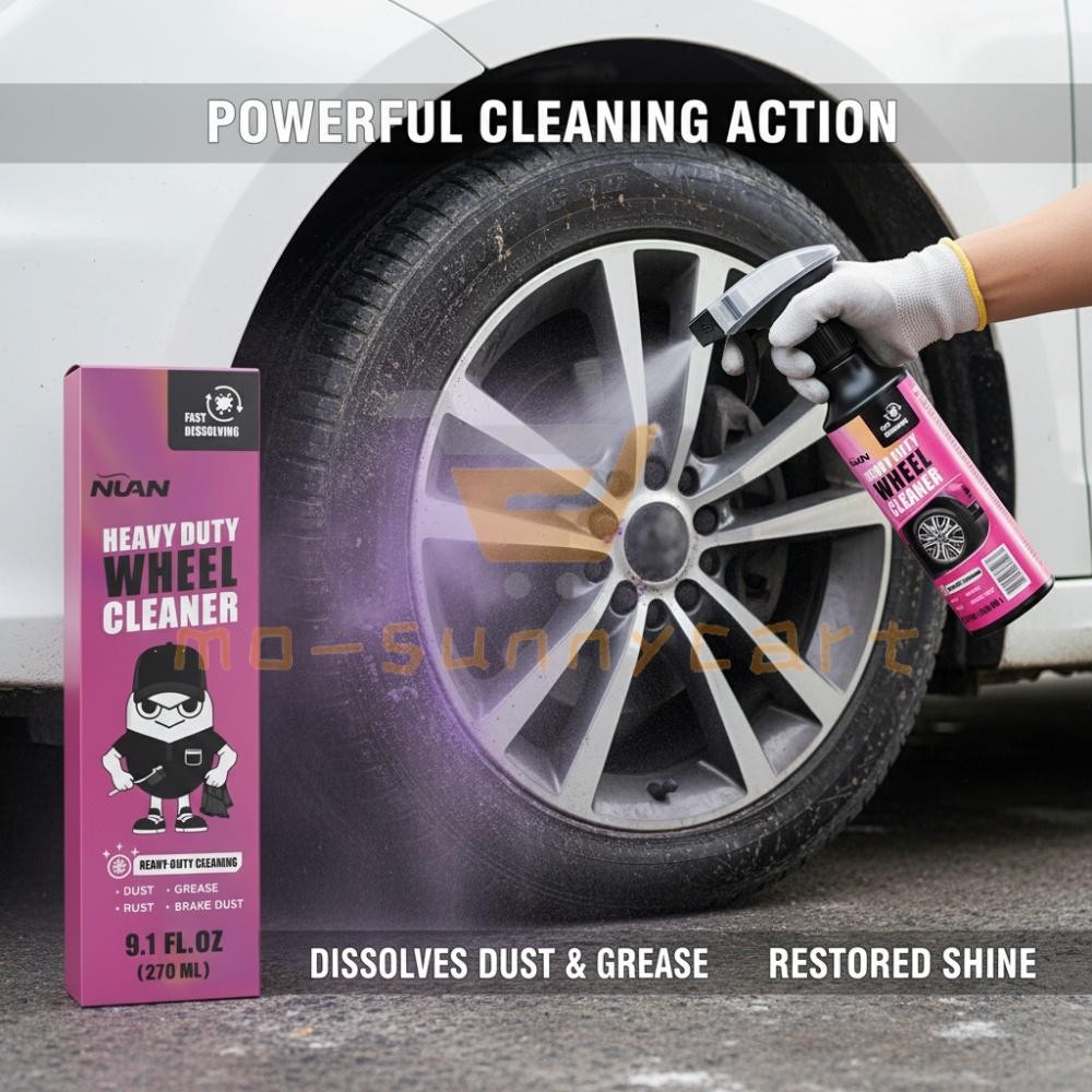 1-3Pack 270ml Powerful Wheel Cleaner Repair Polishing Car Rim Tire Cleaning Kit