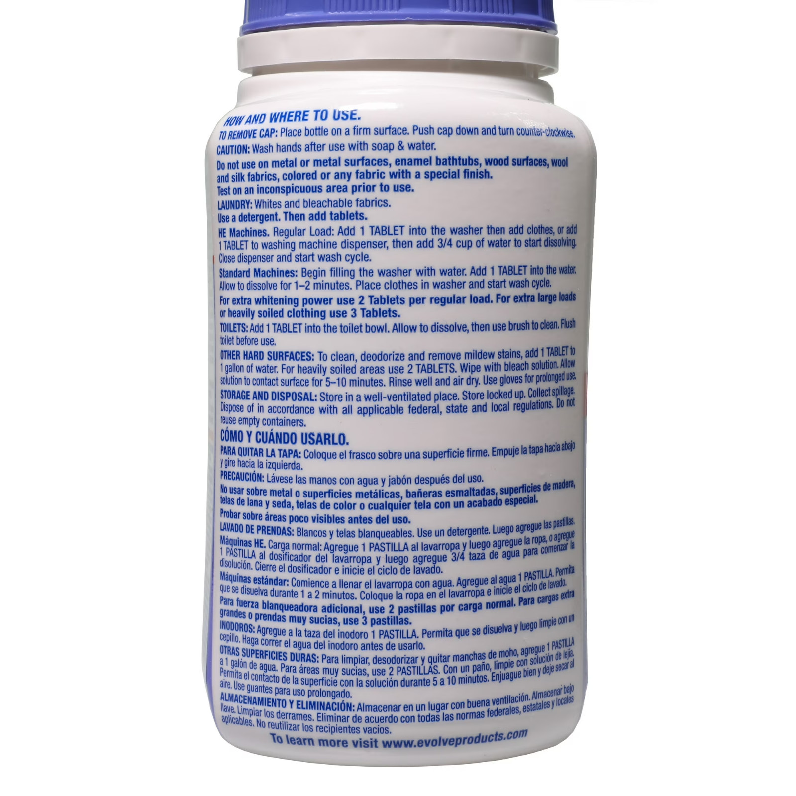 Evolve Bleach Tablets 64 Count Summer Lavender Multi Purpose Cleaning Tablets