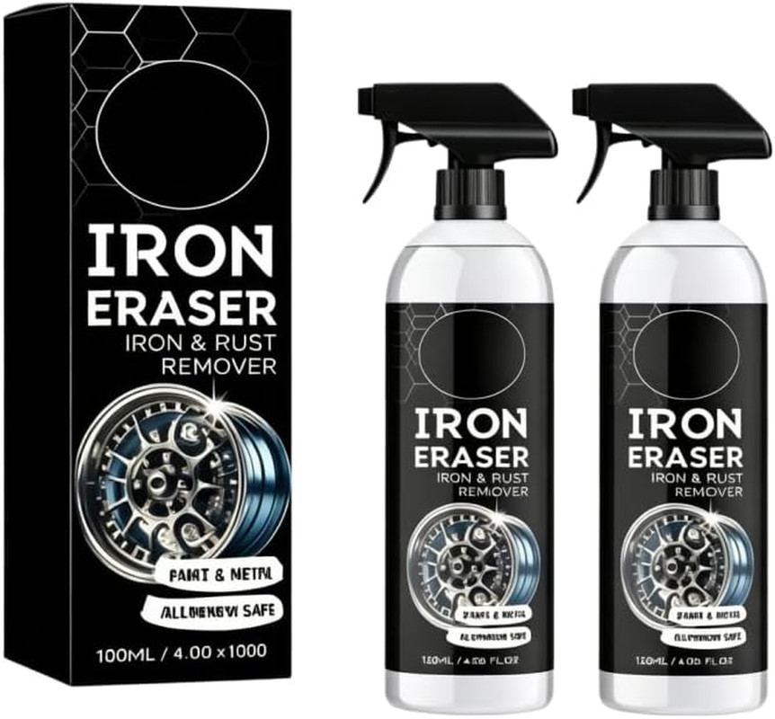 Iron Eraser Rust Remover Spray Iron Powder Remover for Car Wheels,Professional A
