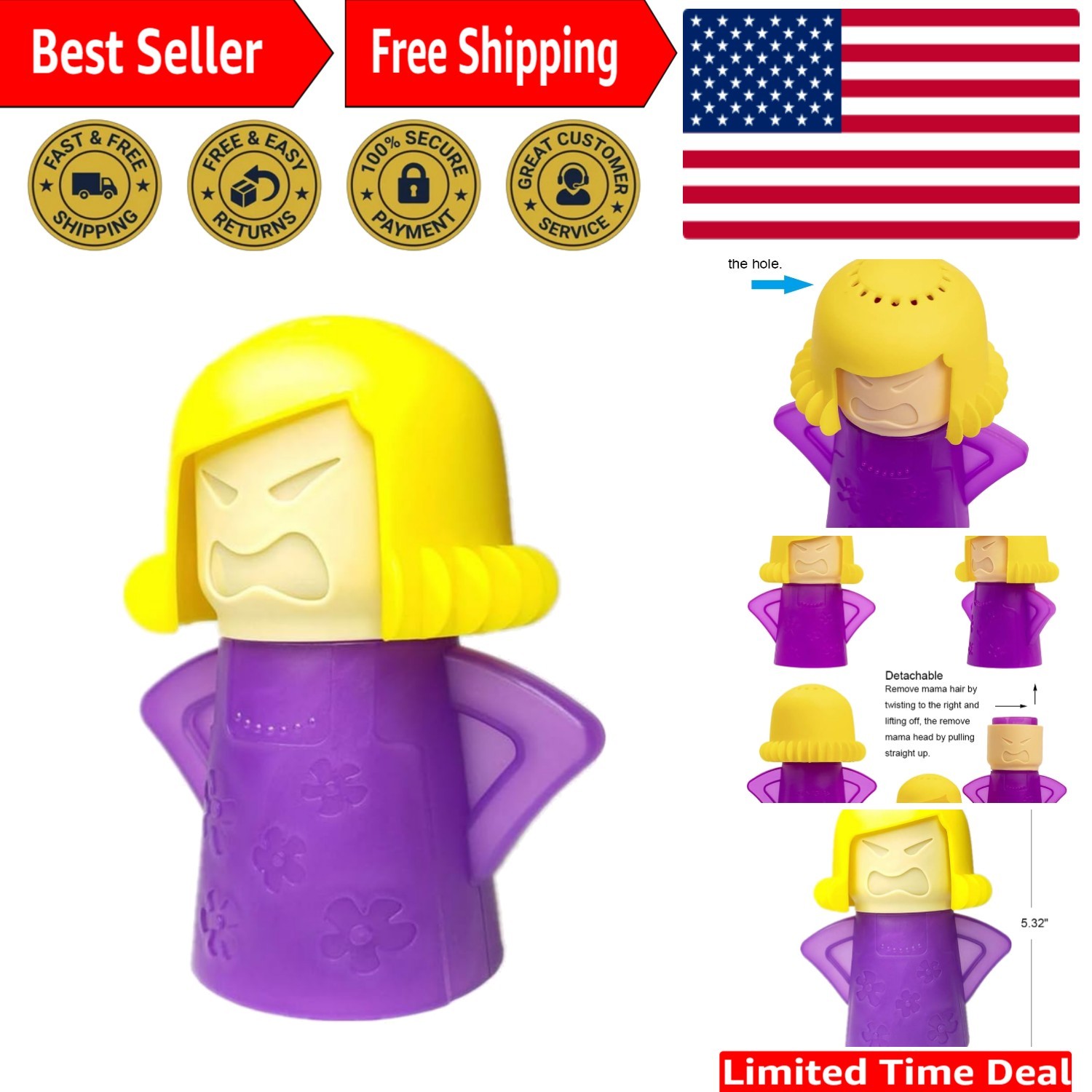 Dishwasher Safe Angry Mom Microwave Cleaner for Effortless Cleaning!