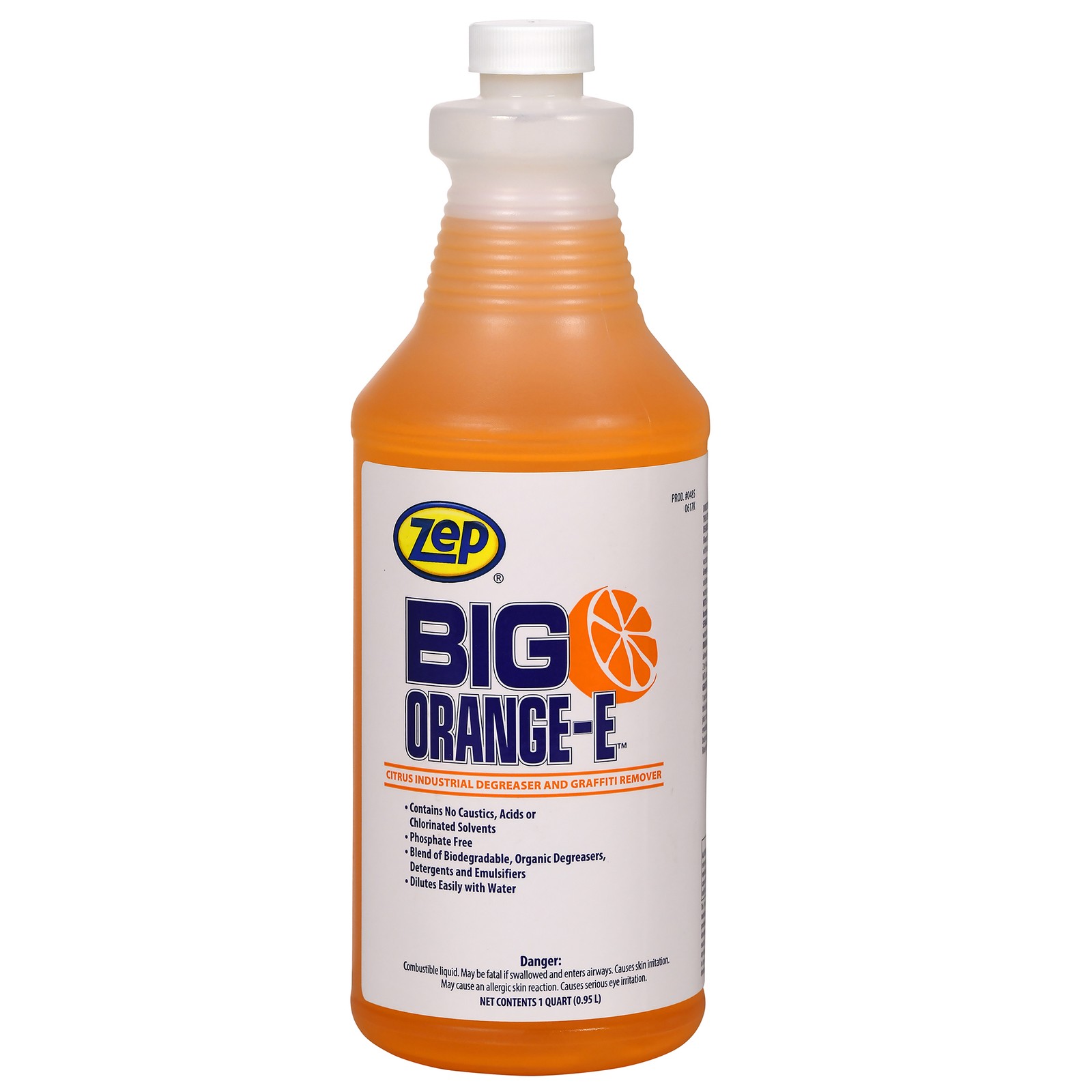 Zep Big Orange-E Citrus Industrial Degreaser Liquid – 1 Quart (Case of 12) 48501