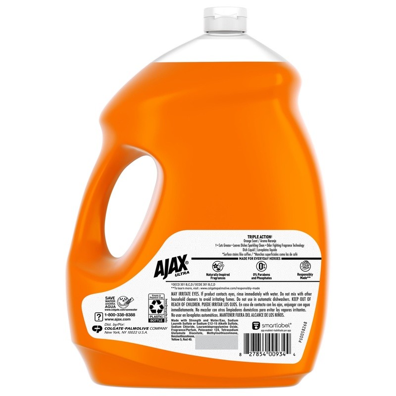 Ultra Triple Action Dish Soap Citrus Fresh Grease Cutter Kitchen Cleaner 145oz