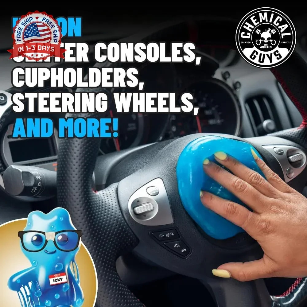 Chemical Guys Car Cleaning Kit Interior 9-Piece – Total Interior Cleaner, Sticky