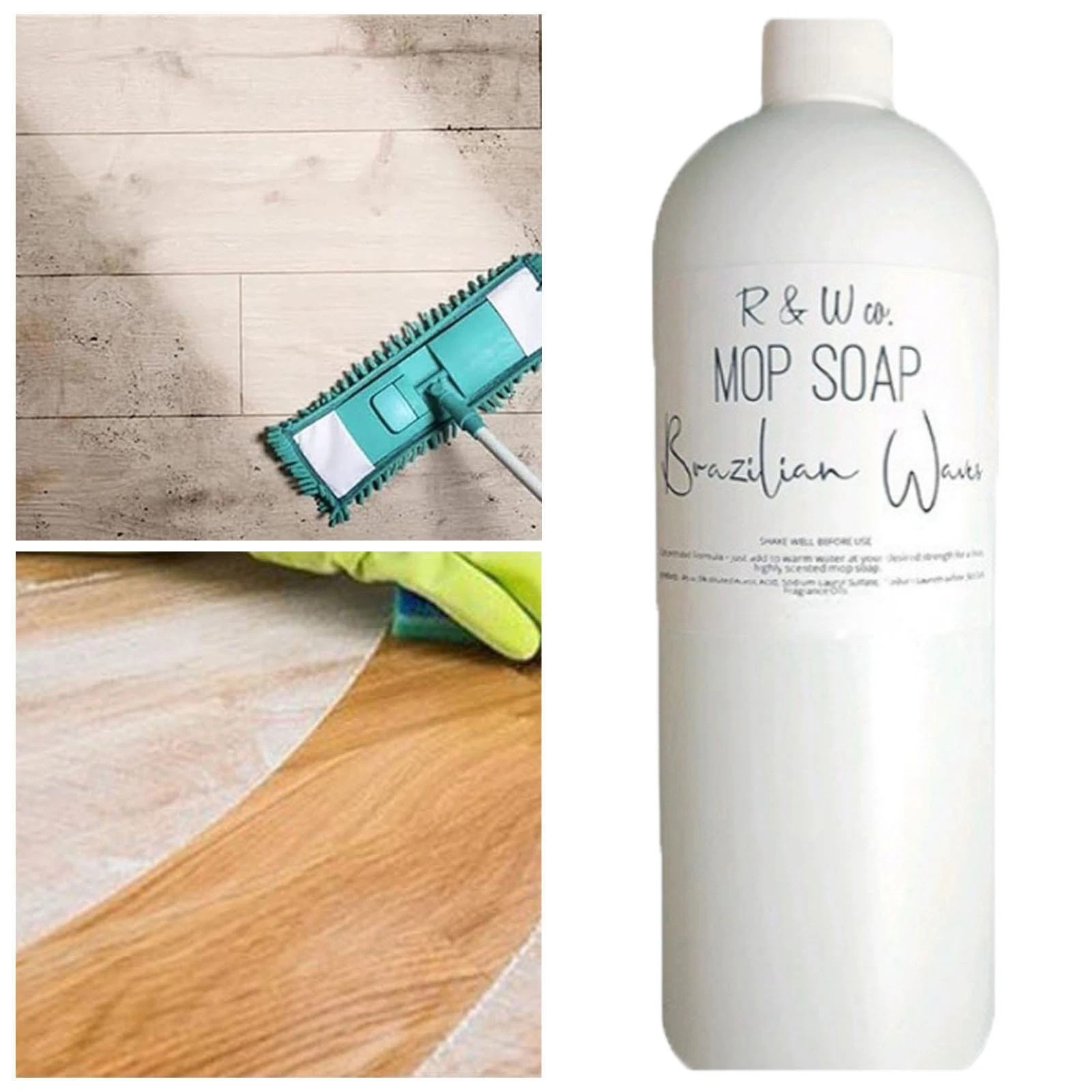 Scented Floor Cleaner Mop Soap 32oz Brazilian Waves Gentle All Floor Types Fresh