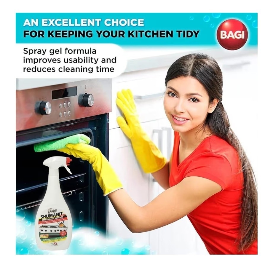 Bagi Kitchen Cold Grease Remover Degreaser Spray Gel Formula 25.4 fl oz 3 Pack