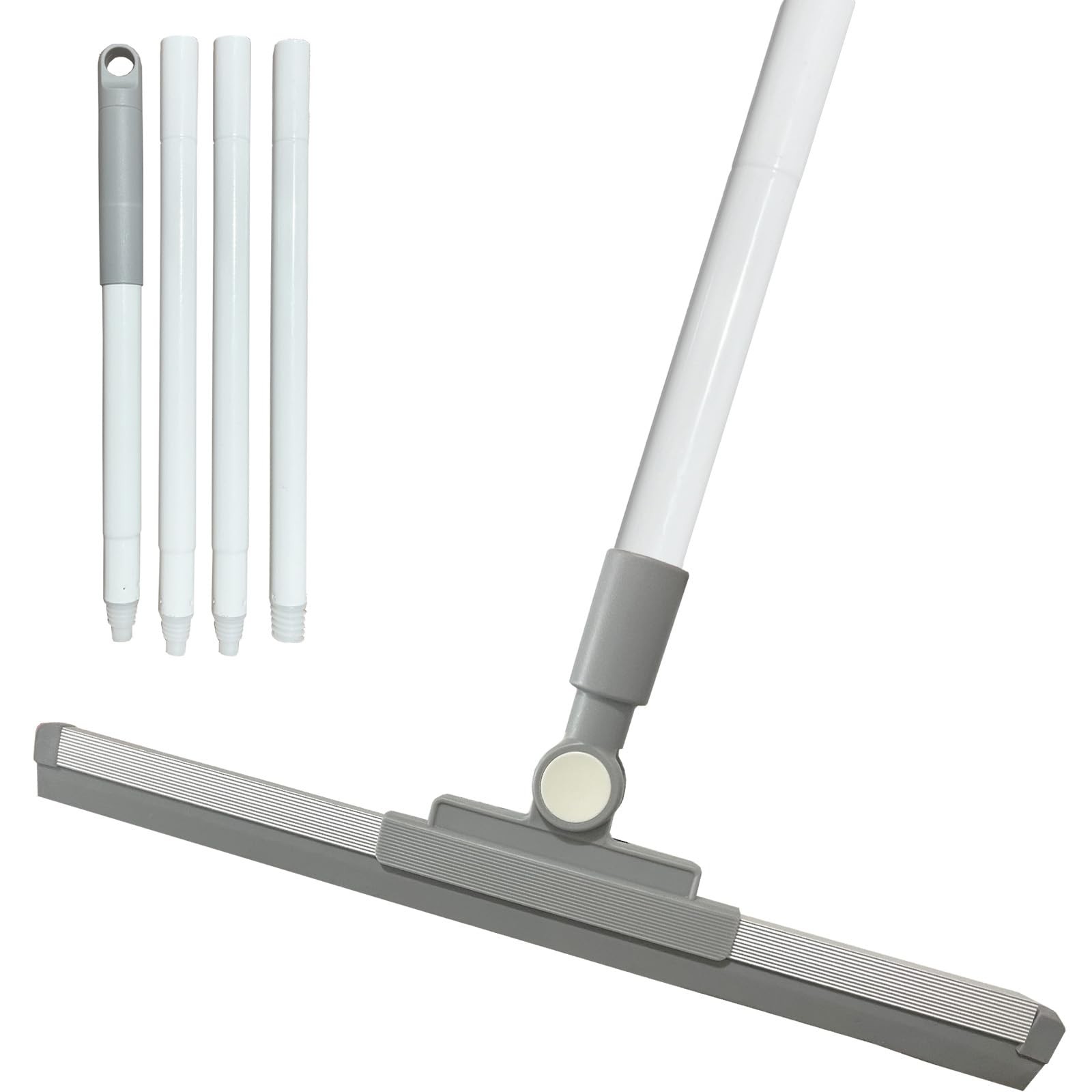 Squeegee Broom for Floor Shower Squeegee with Long Handle Rubber Wiper for Ba…