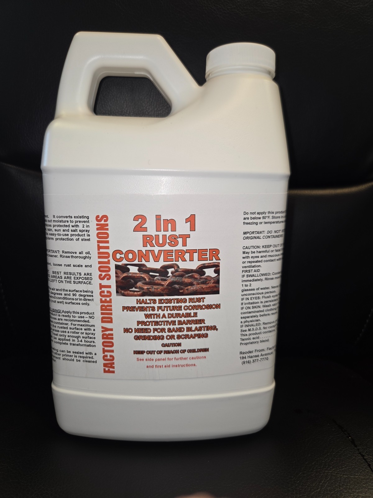 2 in 1 RUST CONVERTER Converter/Primer/Protector 64 oz Factory Direct!