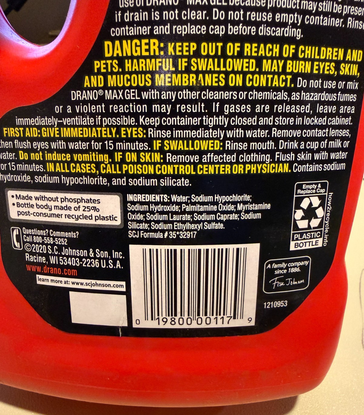 Drano Max Gel Drain Clog Remover and Cleaner for Shower or Sink Drains, Unclogs