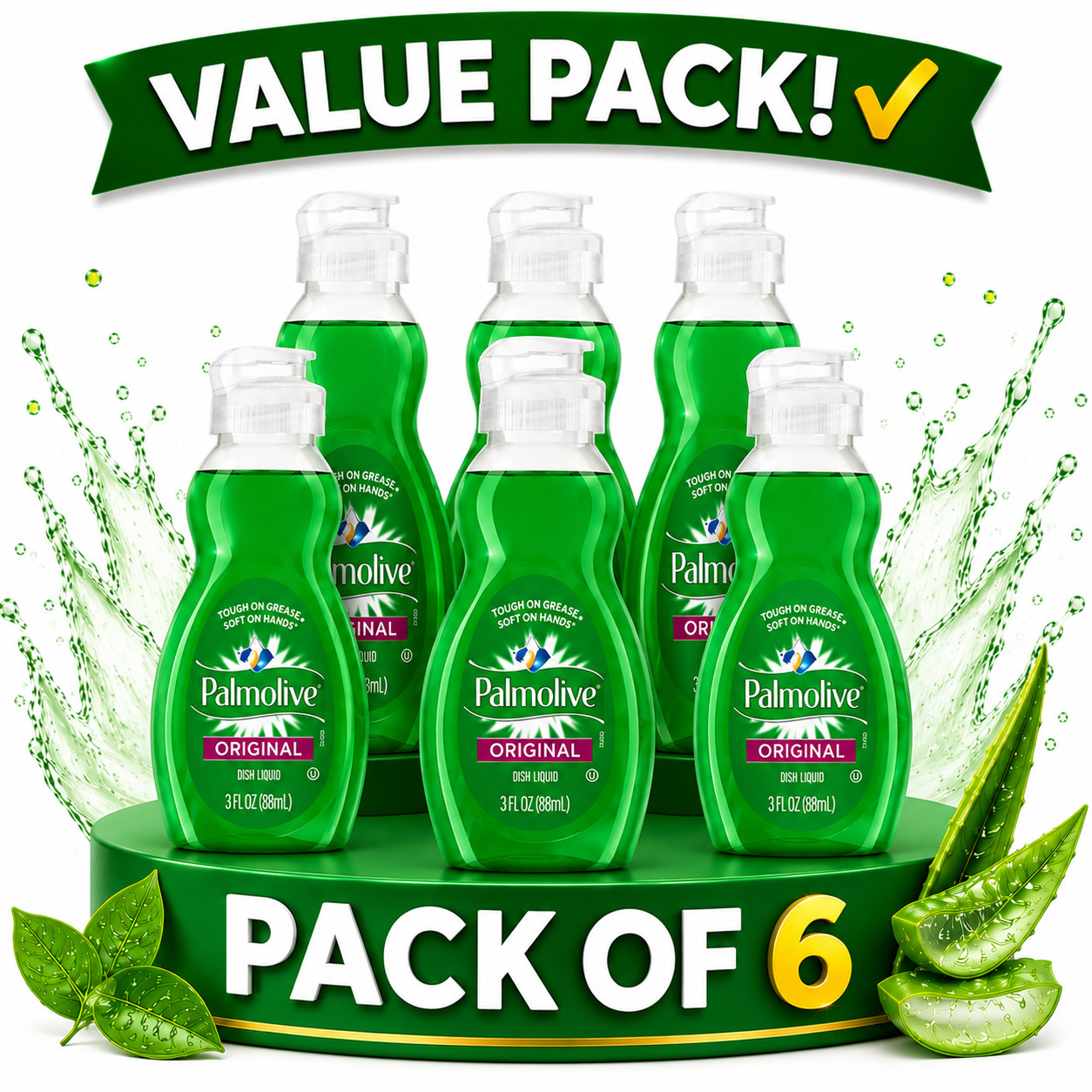 Palmolive Original Dish Soap Travel Size 3 Fl Oz Bottles Pack Of 6