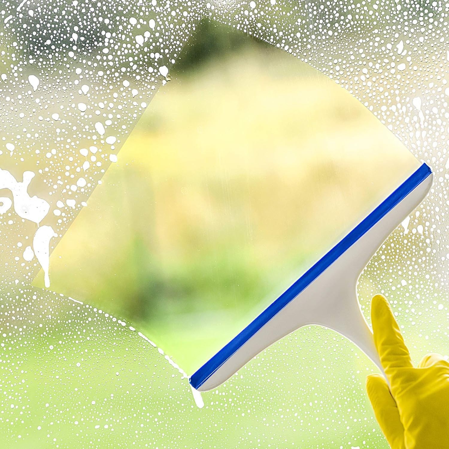 Dual-Edge Glass & Surface Squeegee Set for Sparkling Windows, Showers & Cars