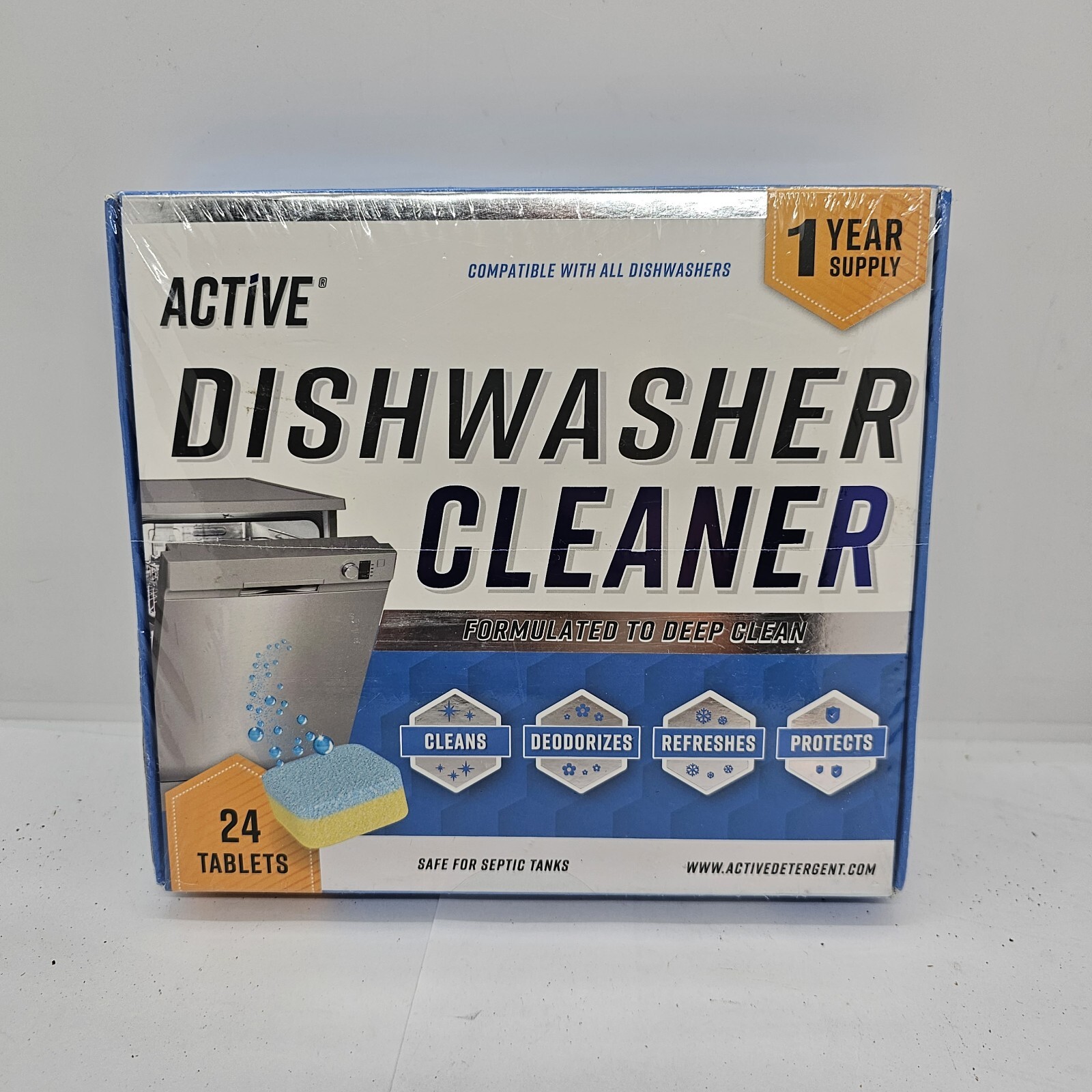 Active Dishwasher Cleaner Deodorizer Tablets (2) 24 Pack Cleaning Descaler 48