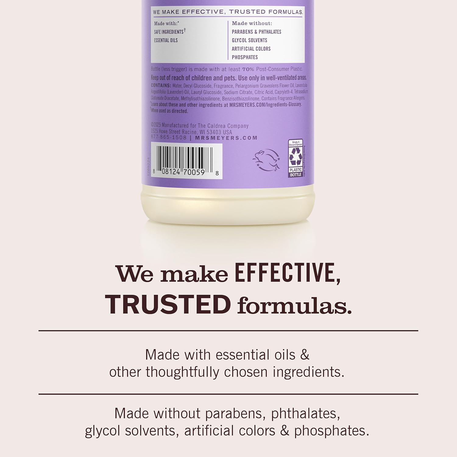 Mrs Meyers Multi-Surface Everyday Cleaner Spray Lilac Scent 16 fl oz New
