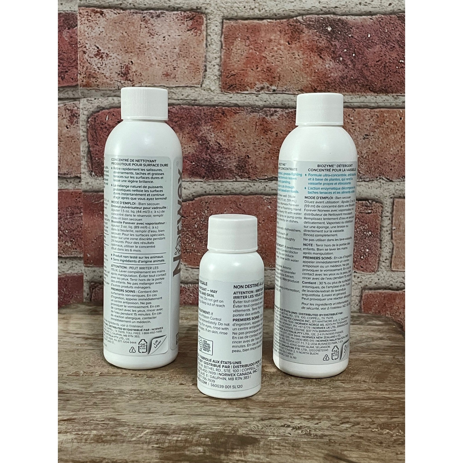 Norwex Cleaning Bundle Probiotic Hard Surface BioZyme Dish Soap Descaler