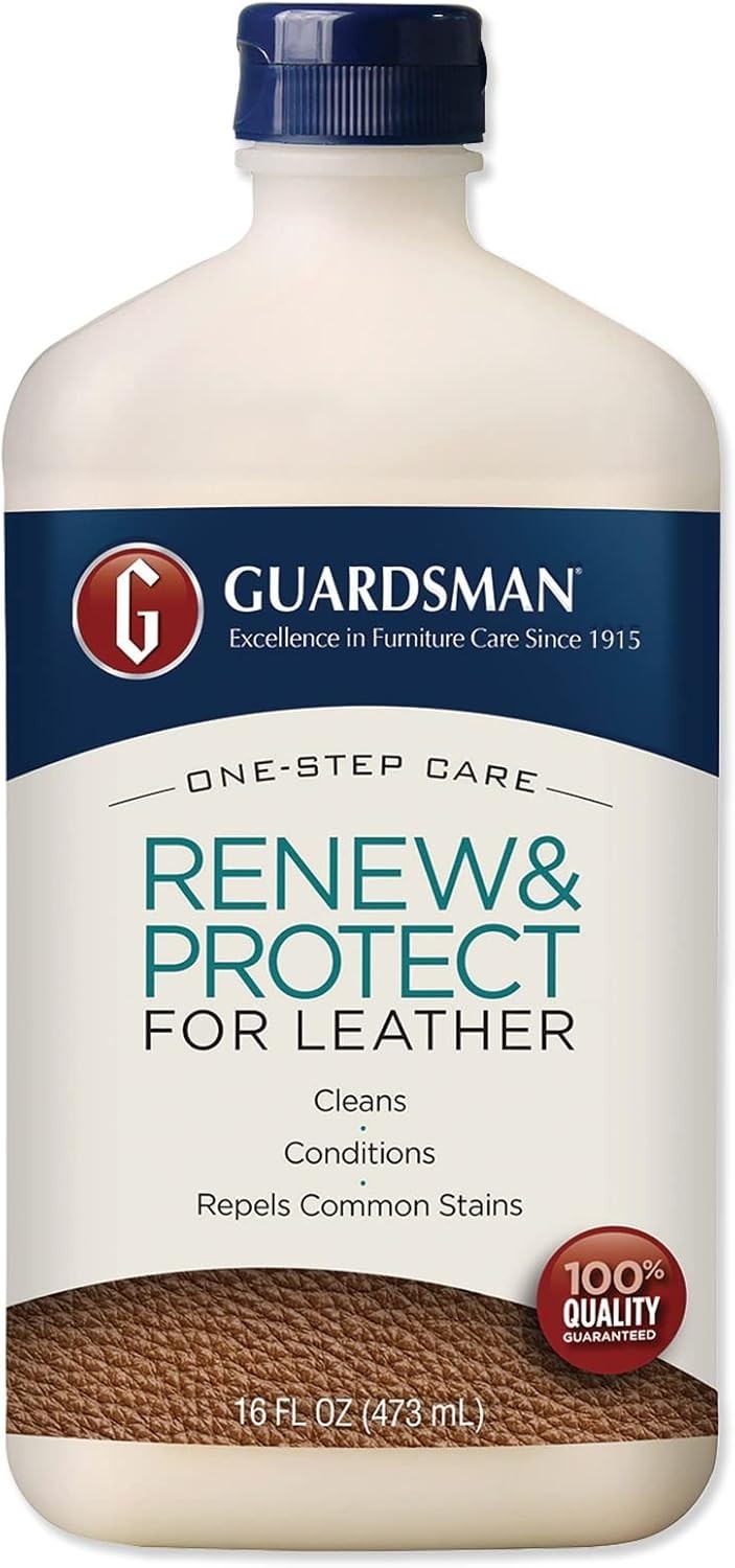 Renew Leather Cleaner and Conditioner 16oz protects and restores leather