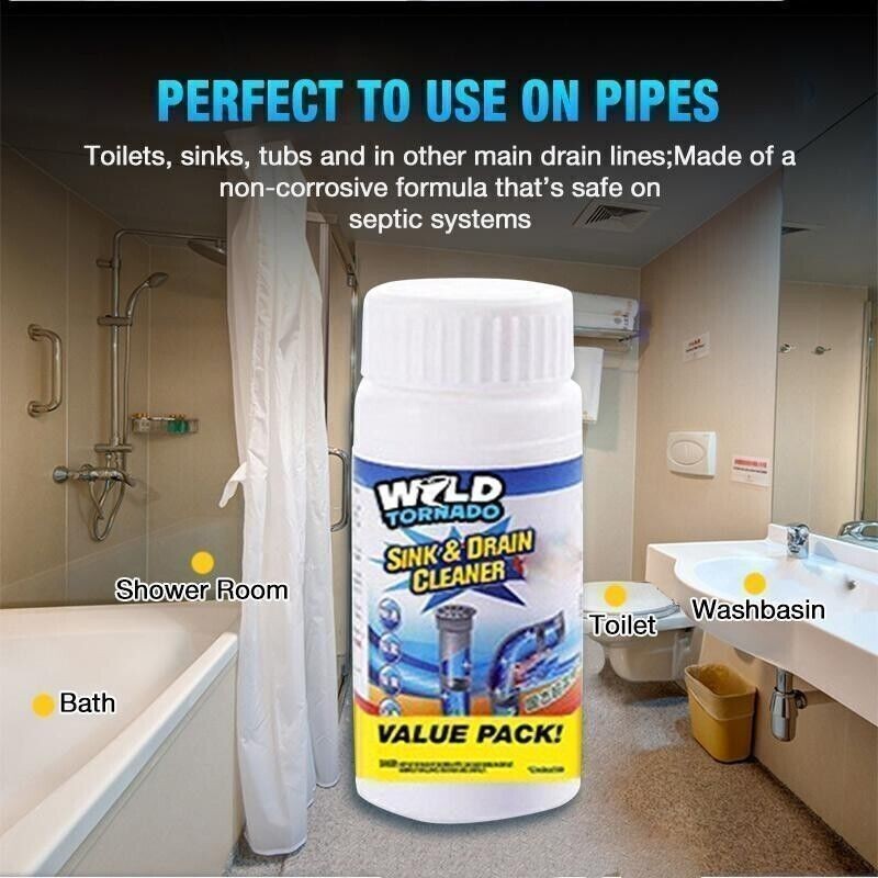 Wild Powerful Sink & Drain Cleaner Efficiency Clog Remover & Clean