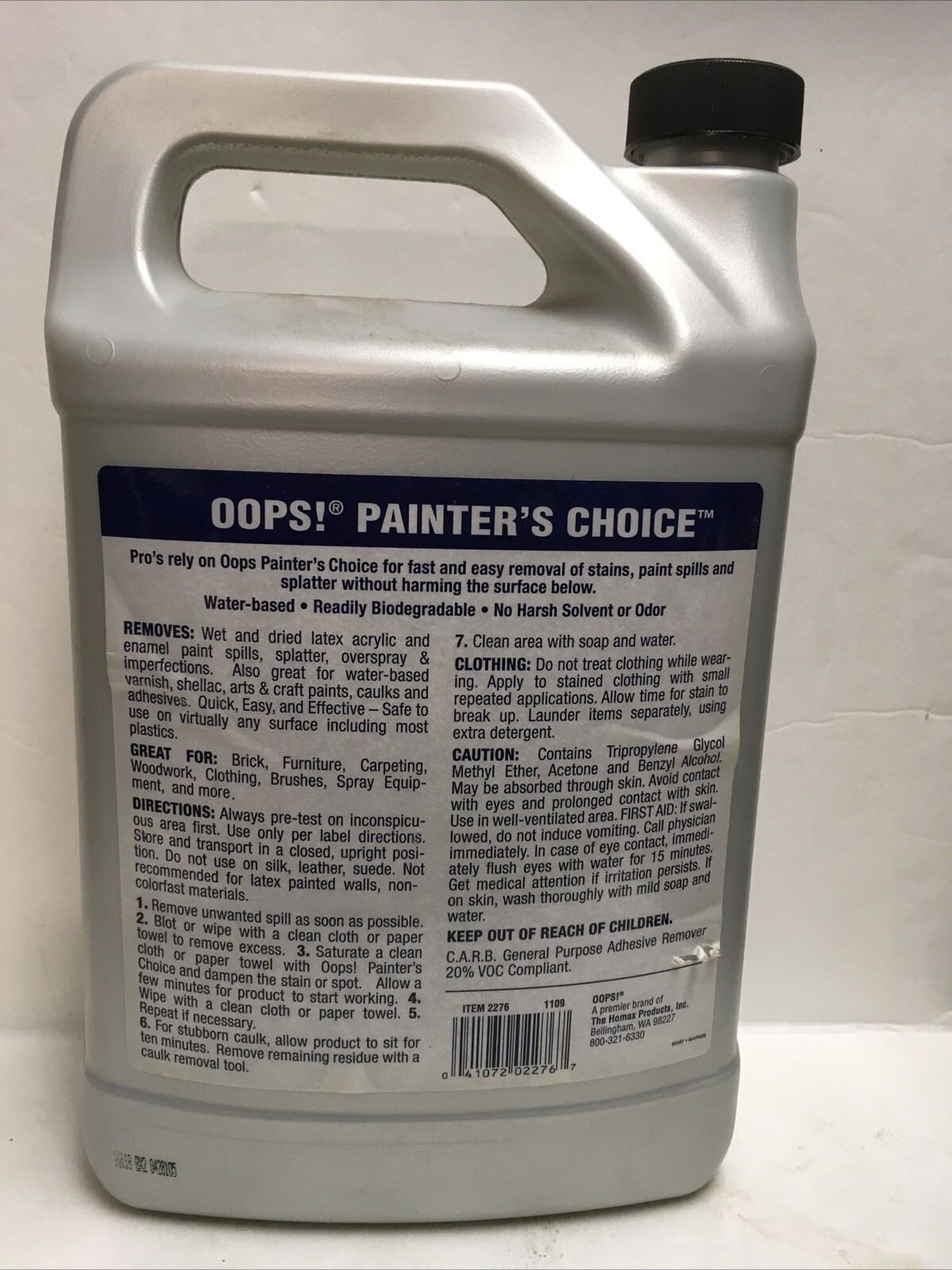 PAINTER’S CHOICE OOPS! 1 GALLON(3.75 L) NEW SAFE FORMULA REMOVES LATEX CAULK …