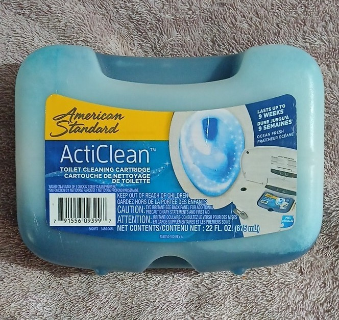 American Standard ActiClean Toilet Cleaning Cartridge Ocean Fresh 22 fl oz Last…