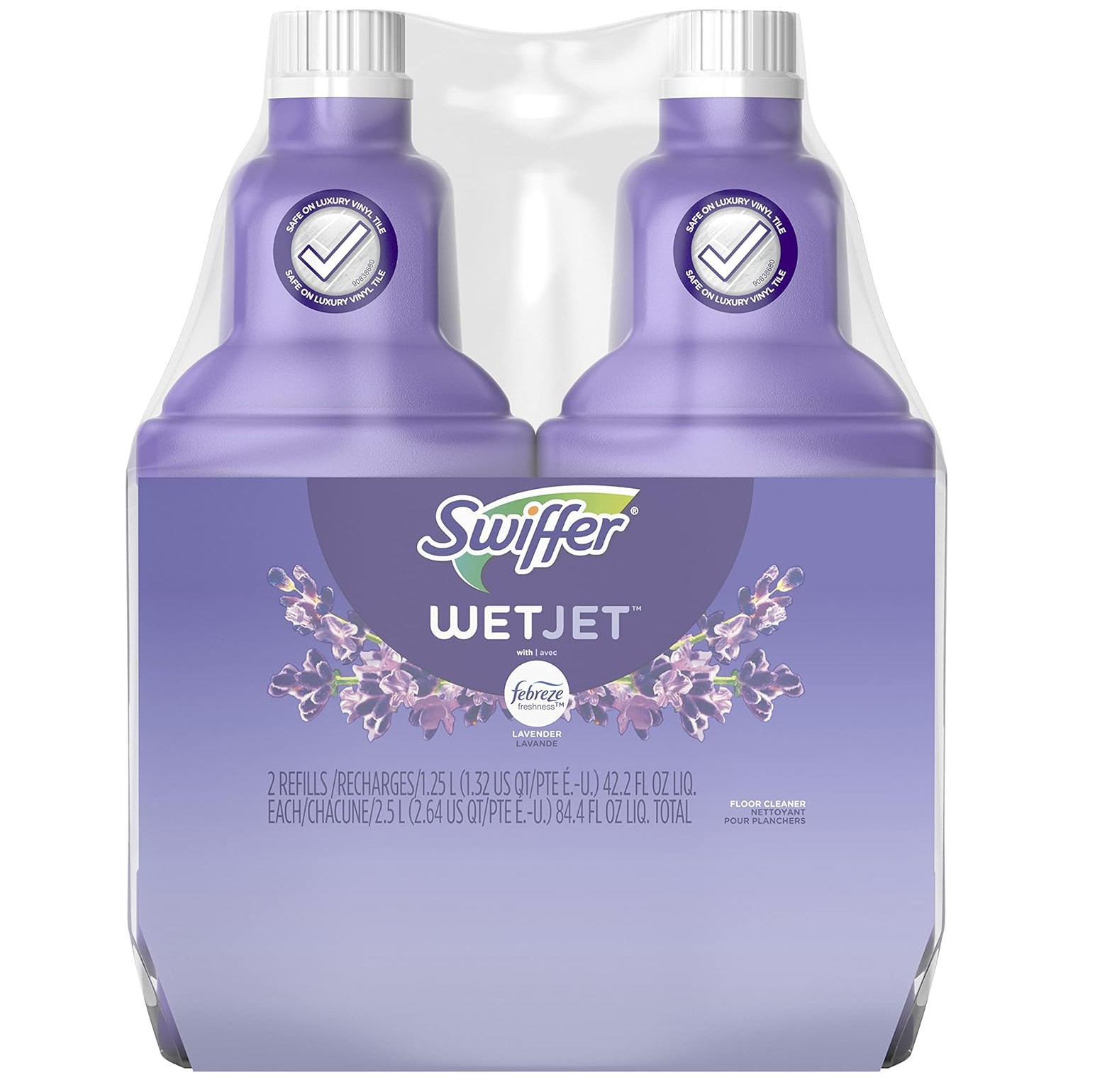 Swiffer WetJet Multi-Purpose Floor Cleaner Solution with Febreze Refill, Hardwoo