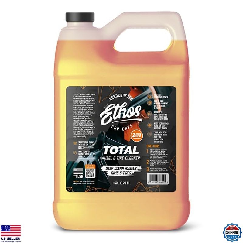 All-In-One Wheel & Tire Cleaner – Dissolves Brake Dust, Safe for All Finishes