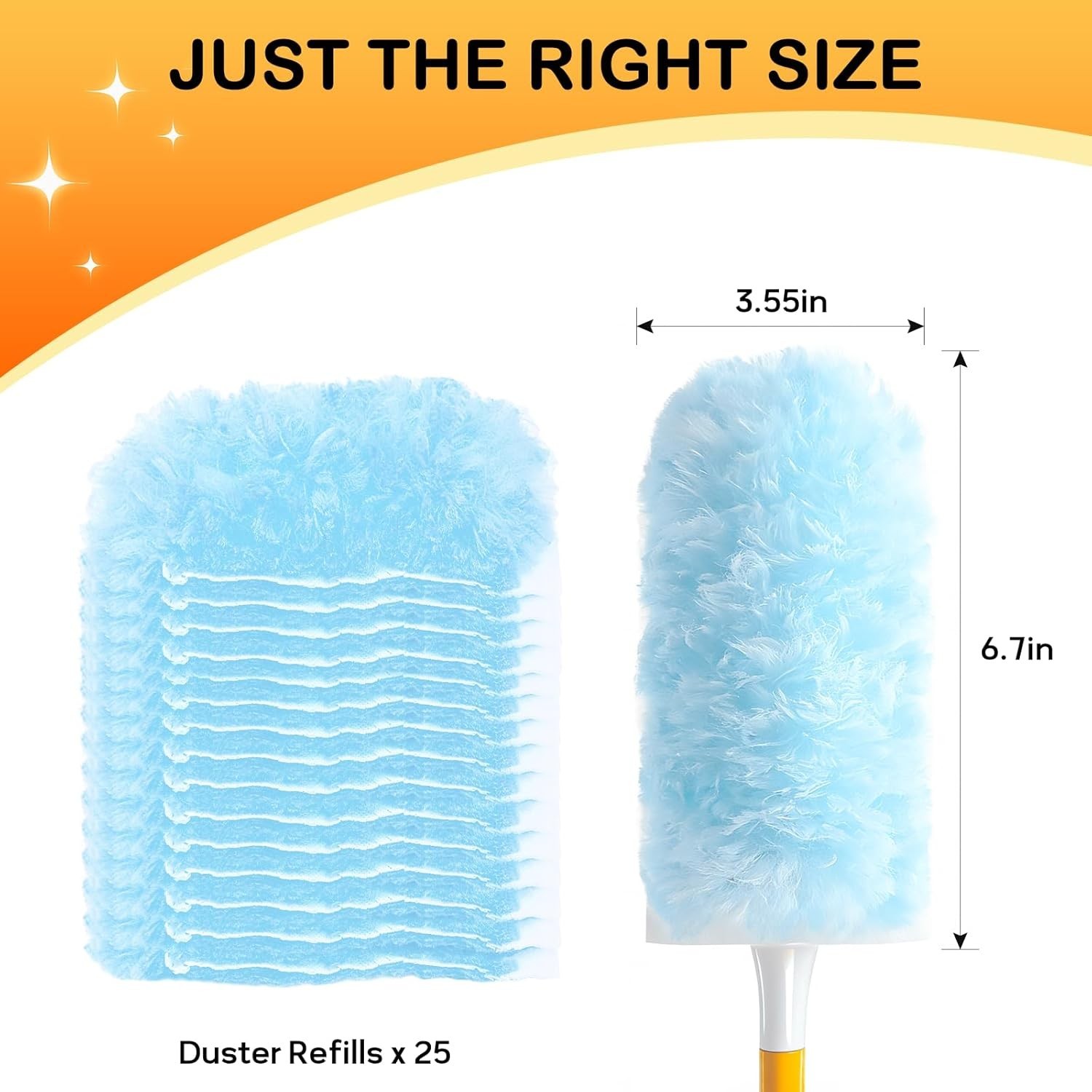 25 Count Duster Refills Compatible W/ Dusters Cleaning Disposable Duster Refill