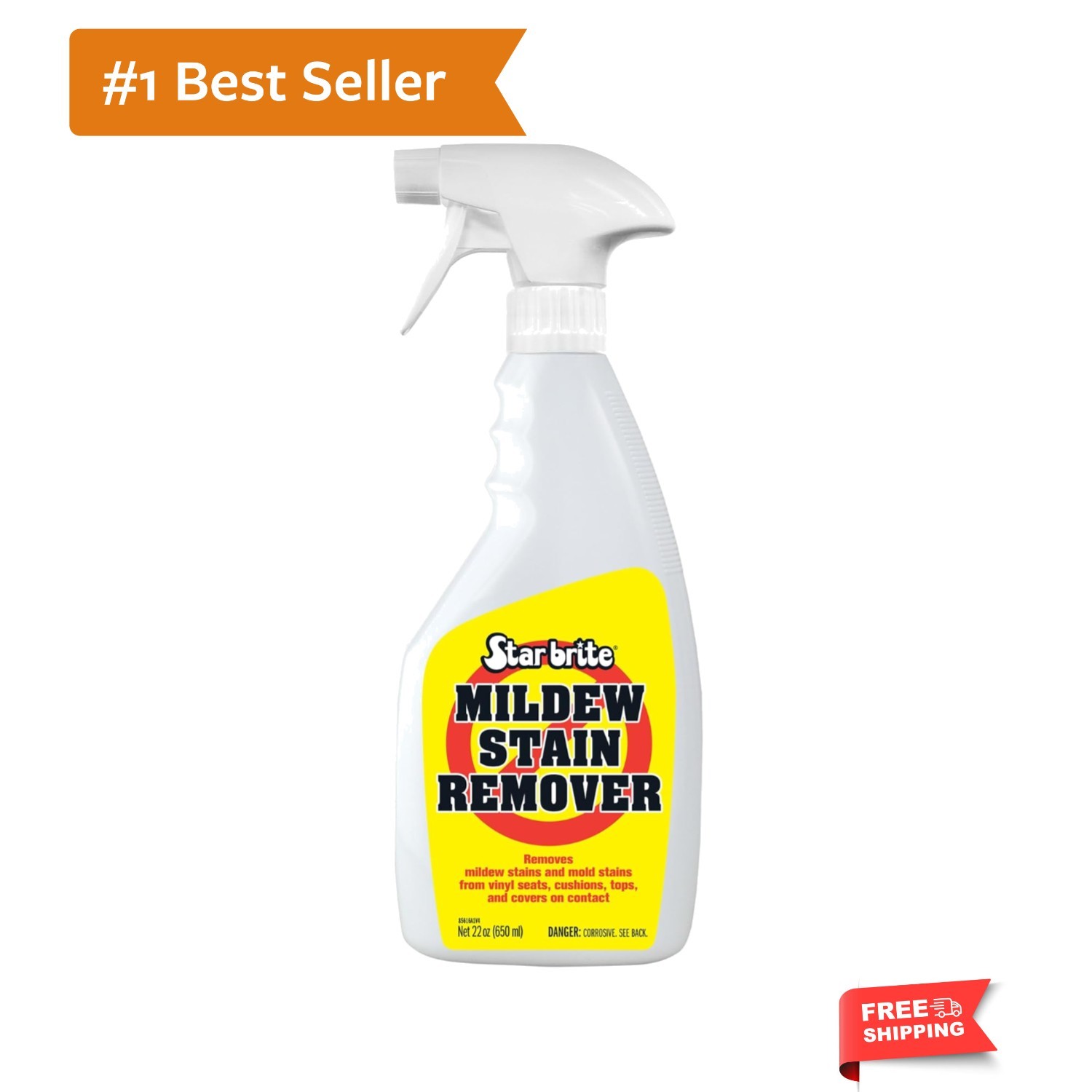 Professional-Grade Mildew & Mold Stain Remover + Cleaner – Instant Contact St…