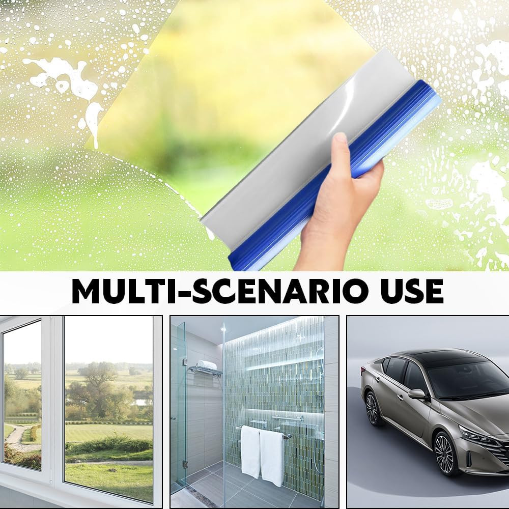 Silicone Water Blade Squeegee, Car Squeegee, 12 Inch Silicone T-Bar Water Blade,