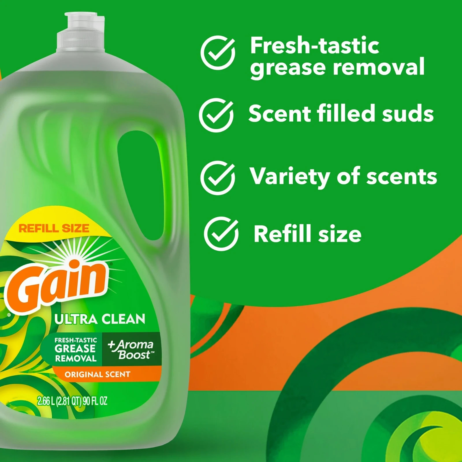 ULTRA Dishwashing Liquid Soap – Fresh Clean Scent, 90 fl oz