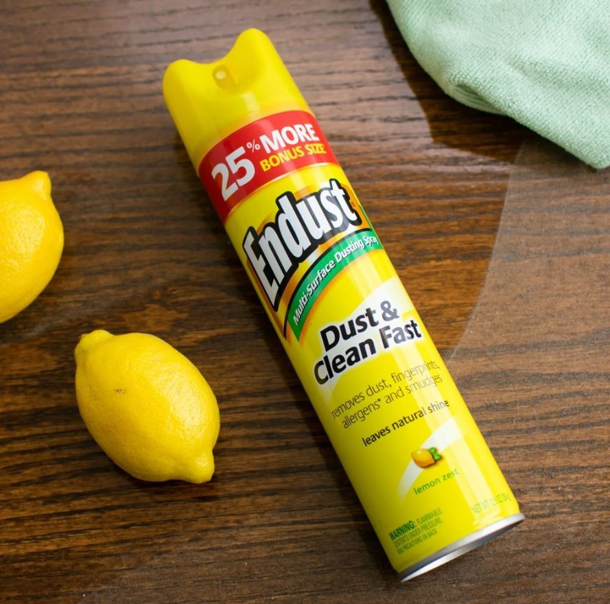 Endust Multi-Surface Dusting & Cleaning Spray Aerosol, Lemon Zest, 12.5 oz