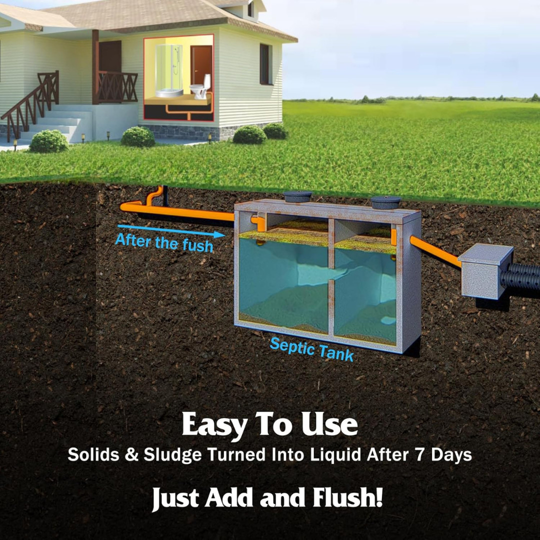 Septic Tank Treatment,1 Year Supply Septic Pods (12 pcs),1 Flush per Month Septi