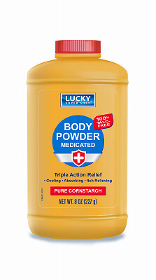 Lucky Super Soft 11366-12 Medicated Body Powder, 8-oz. – Quantity 12