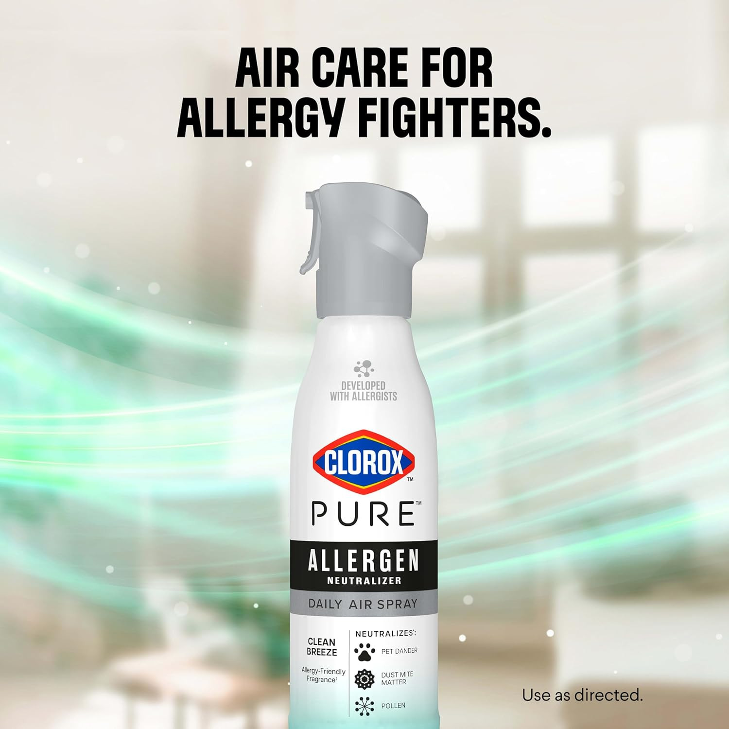 PURE Allergen Neutralizer Daily Air Spray, Clean Breeze, 8 Ounces