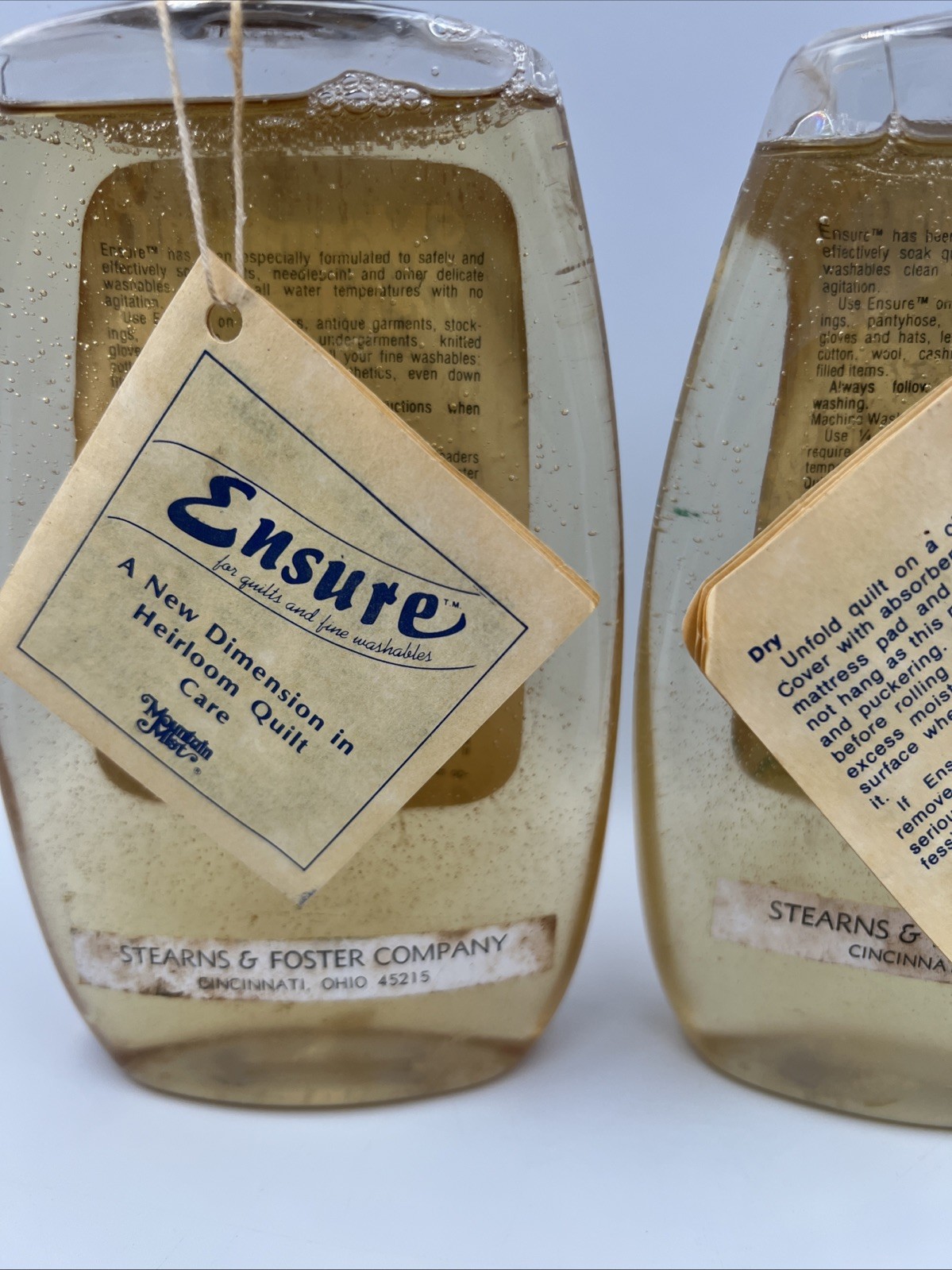 2x Vintage Mountain Mist Ensure For Quilts And Needlework Stearns & Foster 16oz