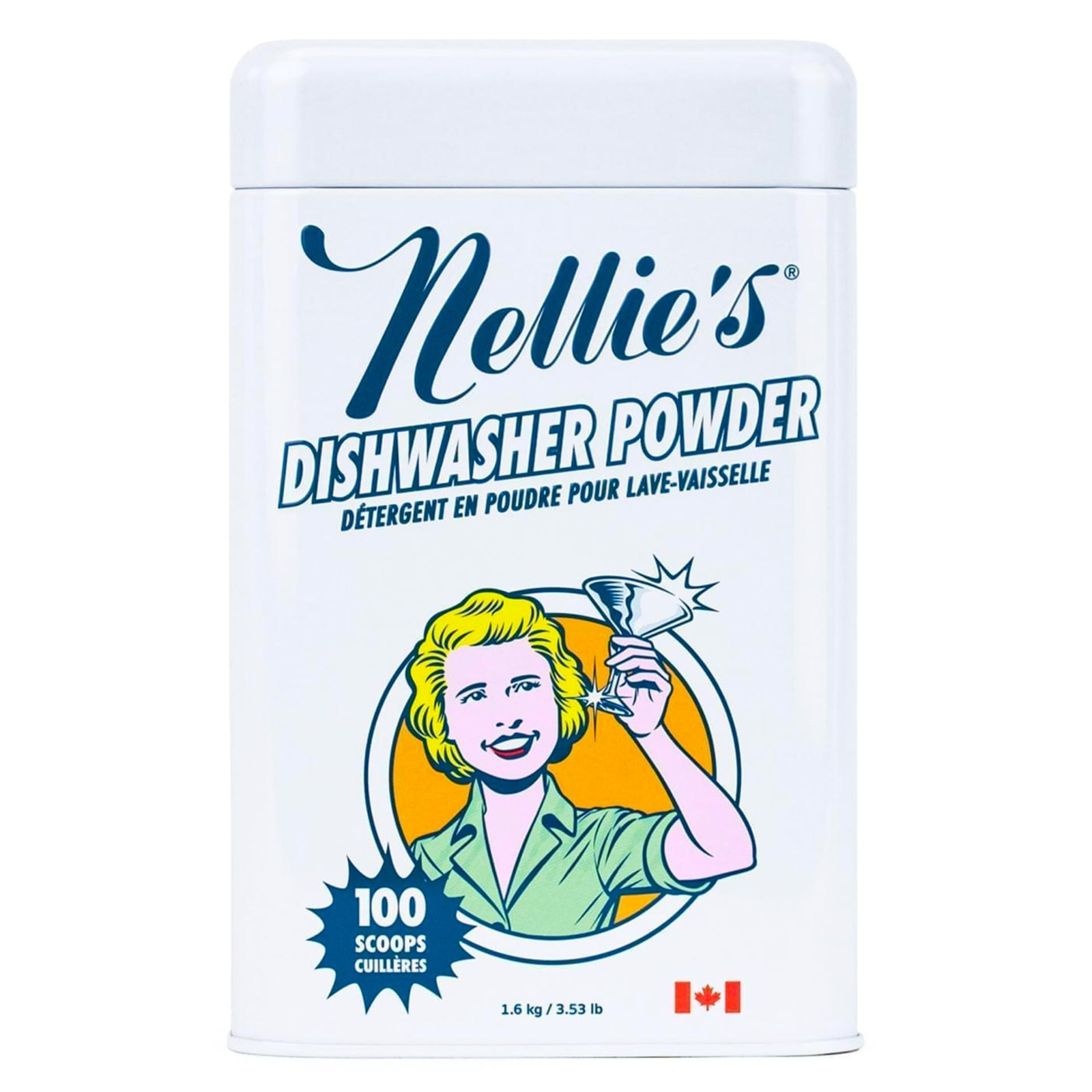 Nellie’s All-Natural Dishwasher Powder 100 Scoops 3.5 lb (Pack Of 6)