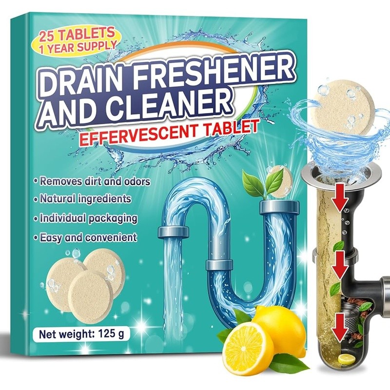 Citrus Foaming Garbage Disposal Cleaner Deodorizer Tablet Natural Lemon Scent US